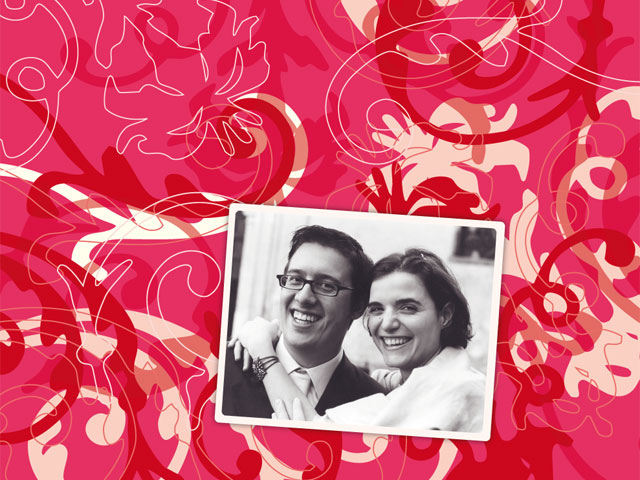 hochzeitseinladung muster pop barock
