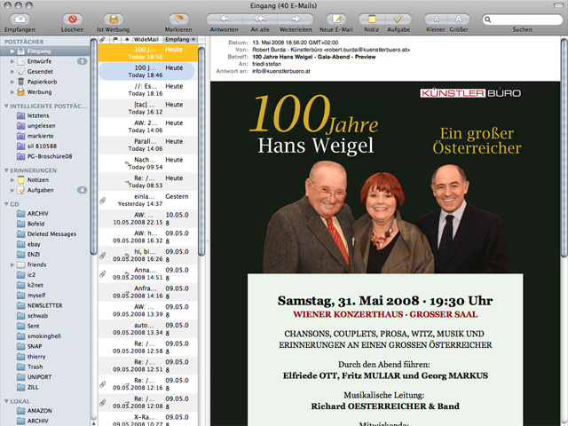 html newsletter gestaltung 100 jahre hans weigel